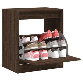 Oak brown engineered wood shoe rack 60x42x69 cm by , Shoe racks and shoe organizers - Ref: Foro24-839986, Price: 53,63 €, Dis...