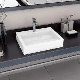 Washbasin 60x38x11 cm mineral resin/white marble by vidaXL, Sinks - Ref: Foro24-144064, Price: 157,48 €, Discount: %