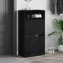 Black engineered wood shoe rack 60x34x116 cm by , Shoe racks and shoe organizers - Ref: Foro24-840016, Price: 81,07 €, Discou...