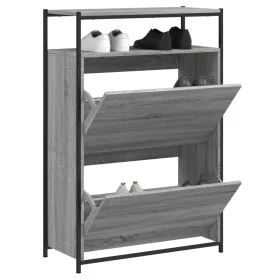 Sonoma gray engineered wood shoe rack 75x34x112 cm by , Shoe racks and shoe organizers - Ref: Foro24-840037, Price: 94,23 €, ...