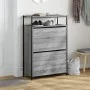 Sonoma gray engineered wood shoe rack 75x34x112 cm by , Shoe racks and shoe organizers - Ref: Foro24-840037, Price: 94,22 €, ...