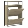 Schuhregal aus Sonoma-Eichenholzwerkstoff, 75 x 34 x 112 cm von , Schuhregale und Schuhorganisatoren - Ref: Foro24-840035, Pr...