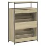 Schuhregal aus Sonoma-Eichenholzwerkstoff, 75 x 34 x 112 cm von , Schuhregale und Schuhorganisatoren - Ref: Foro24-840035, Pr...