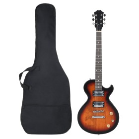 Guitarra eléctrica principiantes con funda marrón negro 4/4 39"