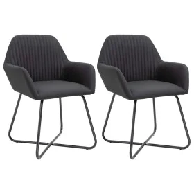Esszimmerstühle 2 Einheiten aus schwarzem Stoff von vidaXL, Essstühle - Ref: Foro24-249813, Preis: 158,96 €, Rabatt: %