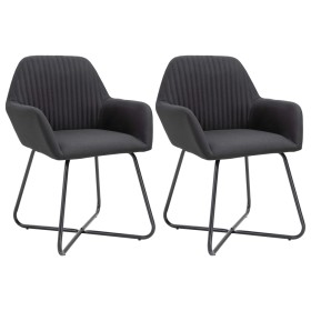 Sillas de comedor 2 unidades tela negro de vidaXL, Sillas de comedor - Ref: Foro24-249813, Precio: 161,26 €, Descuento: %