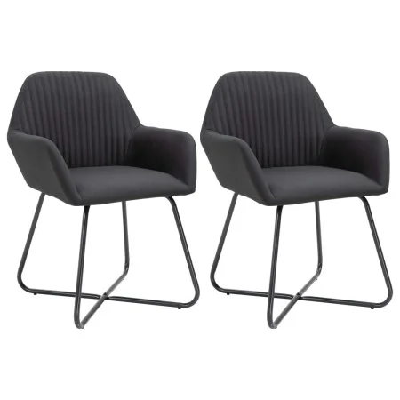 Esszimmerstühle 2 Einheiten aus schwarzem Stoff von vidaXL, Essstühle - Ref: Foro24-249813, Preis: 158,93 €, Rabatt: %