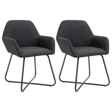 Esszimmerstühle 2 Einheiten aus schwarzem Stoff von vidaXL, Essstühle - Ref: Foro24-249813, Preis: 161,26 €, Rabatt: %