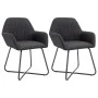 Esszimmerstühle 2 Einheiten aus schwarzem Stoff von vidaXL, Essstühle - Ref: Foro24-249813, Preis: 158,93 €, Rabatt: %
