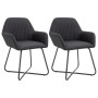 Esszimmerstühle 2 Einheiten aus schwarzem Stoff von vidaXL, Essstühle - Ref: Foro24-249813, Preis: 161,26 €, Rabatt: %