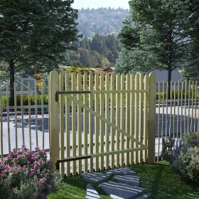 Puerta de jardín de estacas madera de pino impregnada 100x100cm