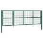 Gartenzauntor mit grünen Stahlpfosten 350x120 cm von , Gartentore - Ref: Foro24-142570, Preis: 526,87 €, Rabatt: %