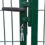 Garden fence gate with green steel posts 350x120 cm by , garden gates - Ref: Foro24-142570, Price: 526,87 €, Discount: %