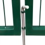 Garden fence gate with green steel posts 350x120 cm by , garden gates - Ref: Foro24-142570, Price: 526,87 €, Discount: %
