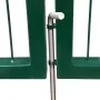 Puerta de valla de jardín con postes acero verde 350x120 cm de , Puertas de jardín - Ref: Foro24-142570, Precio: 516,20 €, De...