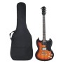 Elektrische Gitarre für Anfänger mit brauner schwarzer Hülle 4/4 39" von , Gitarren - Ref: Foro24-70188, Preis: 175,30 €, Rab...