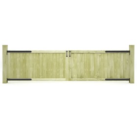 Puertas de valla madera de pino impregnada 300x75 cm 2 uds de , Puertas de jardín - Ref: Foro24-45338, Precio: 151,20 €, Desc...