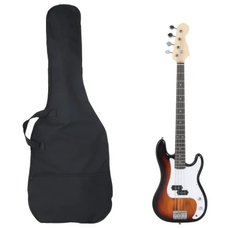 Bajo eléctrico para principiantes y funda marrón blanco 4/4 46" de , Guitarras - Ref: Foro24-70184, Precio: 146,95 €, Descuen...