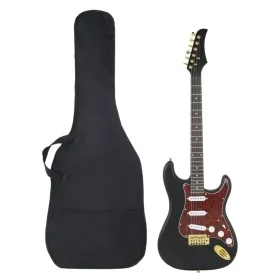 Beginners electric guitar with case black gold 4/4 39" by , Guitars - Ref: Foro24-70194, Price: 150,86 €, Discount: %