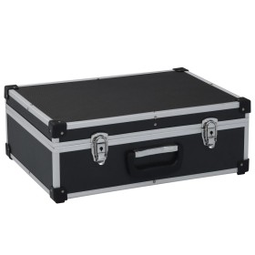 Black aluminum tool case 46x33x16 cm by vidaXL, Toolboxes - Ref: Foro24-91847, Price: 67,98 €, Discount: %