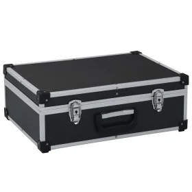 Black aluminum tool case 46x33x16 cm by vidaXL, Toolboxes - Ref: Foro24-91847, Price: 61,02 €, Discount: %