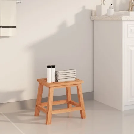 Solid walnut wood step stool 29x22.5x25.5 cm by , Shower seats and benches - Ref: Foro24-350347, Price: 29,15 €, Discount: %