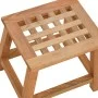 Solid walnut wood step stool 29x22.5x25.5 cm by , Shower seats and benches - Ref: Foro24-350347, Price: 29,15 €, Discount: %