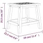 Solid walnut wood step stool 29x22.5x25.5 cm by , Shower seats and benches - Ref: Foro24-350347, Price: 29,15 €, Discount: %