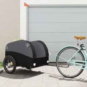 Remolque para bicicleta hierro negro 45 kg de , Remolques para bicicletas - Ref: Foro24-94136, Precio: 94,10 €, Descuento: %