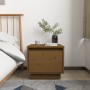 Honey brown solid pine wood bedside table 35x34x32 cm by vidaXL, Nightstands - Ref: Foro24-813401, Price: 42,39 €, Discount: %