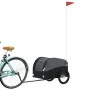 Remolque para bicicleta hierro negro 30 kg de , Remolques para bicicletas - Ref: Foro24-94122, Precio: 83,78 €, Descuento: %