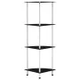 4-stufiges Regal aus schwarzem Hartglas, 30 x 30 x 100 cm von vidaXL, Bücherregale und Regale - Ref: Foro24-249520, Preis: 41...