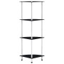 4-tier black tempered glass shelf 30x30x100 cm by vidaXL, Bookcases and shelves - Ref: Foro24-249520, Price: 42,29 €, Discoun...