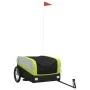 Black and green iron bicycle trailer 45 kg by , Bicycle trailers - Ref: Foro24-94046, Price: 88,73 €, Discount: %