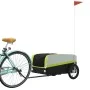 Black and green iron bicycle trailer 45 kg by , Bicycle trailers - Ref: Foro24-94046, Price: 88,73 €, Discount: %