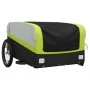 Black and green iron bicycle trailer 45 kg by , Bicycle trailers - Ref: Foro24-94046, Price: 88,73 €, Discount: %