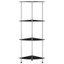 4-tier black tempered glass shelf 30x30x100 cm by vidaXL, Bookcases and shelves - Ref: Foro24-249520, Price: 42,29 €, Discoun...
