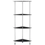 4-tier black tempered glass shelf 30x30x100 cm by vidaXL, Bookcases and shelves - Ref: Foro24-249520, Price: 41,45 €, Discoun...