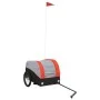 Black and orange iron bicycle trailer 30 kg by , Bicycle trailers - Ref: Foro24-94117, Price: 77,56 €, Discount: %