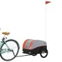 Black and orange iron bicycle trailer 30 kg by , Bicycle trailers - Ref: Foro24-94117, Price: 77,56 €, Discount: %