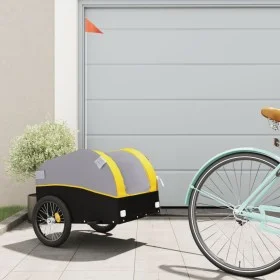 Black and yellow iron bicycle trailer 30 kg by , Bicycle trailers - Ref: Foro24-94120, Price: 76,19 €, Discount: %
