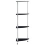 4-tier black tempered glass shelf 30x30x100 cm by vidaXL, Bookcases and shelves - Ref: Foro24-249520, Price: 42,29 €, Discoun...