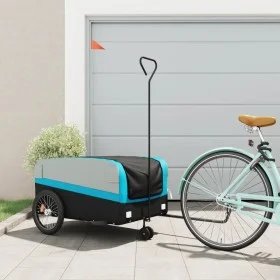 Remolque para bicicleta hierro negro y azul 45 kg de , Remolques para bicicletas - Ref: Foro24-94065, Precio: 84,87 €, Descue...