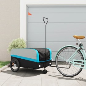 Schwarz-blauer Fahrradanhänger aus Eisen, 45 kg von , Fahrradanhänger - Ref: Foro24-94065, Preis: 86,70 €, Rabatt: %