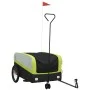 Schwarz-grüner Fahrradanhänger aus Eisen, 45 kg von , Fahrradanhänger - Ref: Foro24-94067, Preis: 88,11 €, Rabatt: %