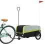 Schwarz-grüner Fahrradanhänger aus Eisen, 45 kg von , Fahrradanhänger - Ref: Foro24-94067, Preis: 88,11 €, Rabatt: %