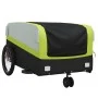 Schwarz-grüner Fahrradanhänger aus Eisen, 45 kg von , Fahrradanhänger - Ref: Foro24-94067, Preis: 88,11 €, Rabatt: %