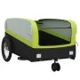 Schwarz-grüner Fahrradanhänger aus Eisen, 45 kg von , Fahrradanhänger - Ref: Foro24-94067, Preis: 88,11 €, Rabatt: %