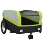 Schwarz-grüner Fahrradanhänger aus Eisen, 45 kg von , Fahrradanhänger - Ref: Foro24-94067, Preis: 89,71 €, Rabatt: %