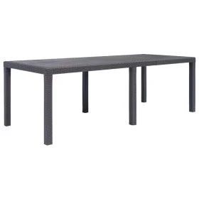 Brauner Gartentisch aus Kunststoff in Rattanoptik 220x90x72 cm von vidaXL, Gartentische - Ref: Foro24-45609, Preis: 185,07 €,...